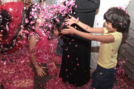 Flower Rain at BurJuman