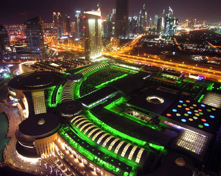 The Dubai Mall at night