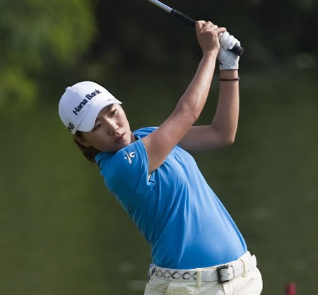 In Kyung Kim, leading after day 2 at Dubai Ladies Masters