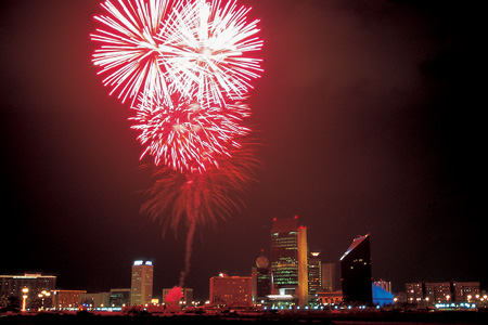 Fireworks during Dubai Shoppinh