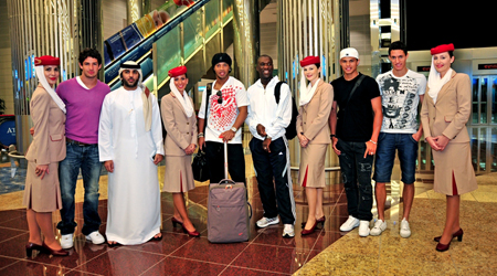 AC Milan Stars Arrive in Dubai