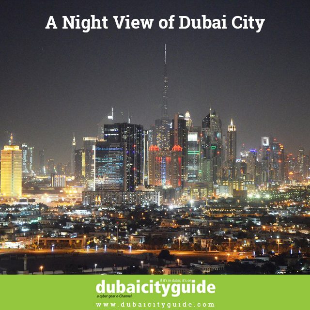 Night view of Dubai City