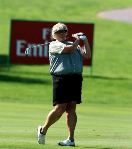 Laura Davies at the Dubai Ladih