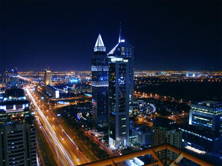 Sheikh Zayed Road by Night