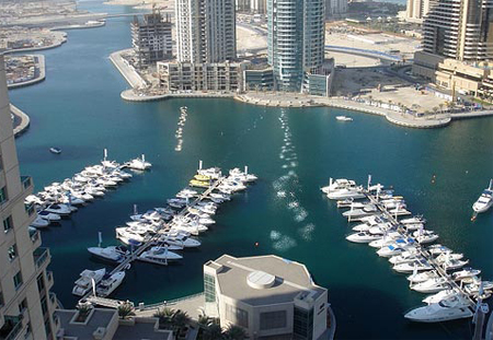 Aerial View of Dubai Marina