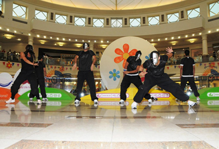 Hip Hop dancers performing at Deira City Centre as part of DSS celebrations