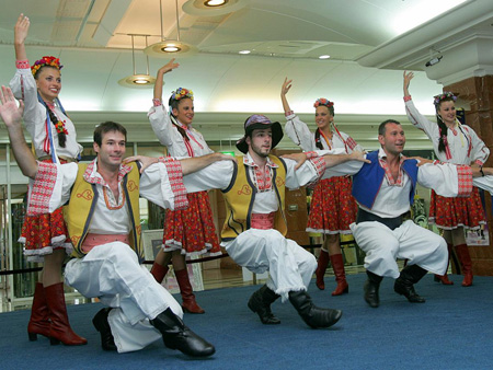 European performers as part of the DSS celebrations at Mazaya Centre