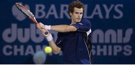 Andy Murray at Barclays Dubai Tennis Championship