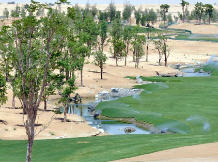 The Tiger Woods golf course under construction